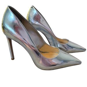 SCHUTZ Shiny Silver High Heels size 6.5